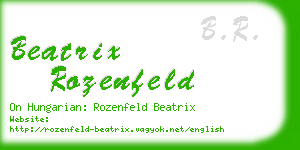beatrix rozenfeld business card